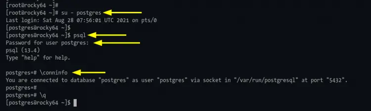 Verify PostgreSQL authentication