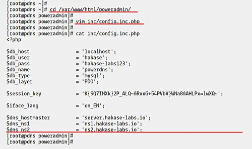 Database configuration file