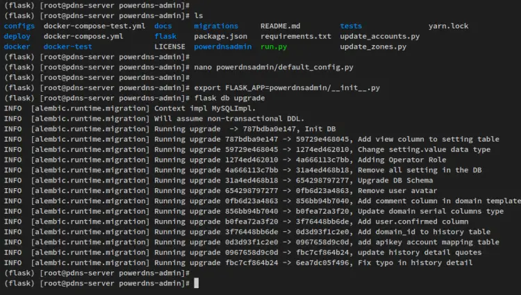 migrate database