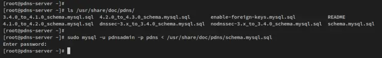 import database schema