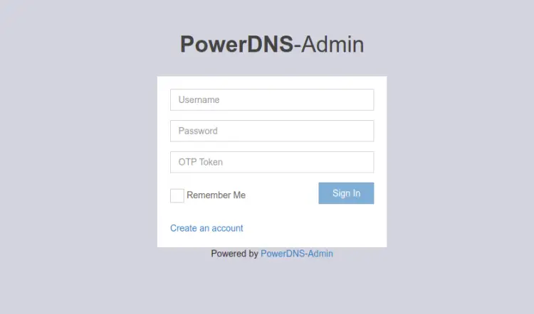 PowerDNS Admin