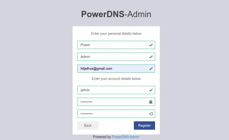 Set new password
