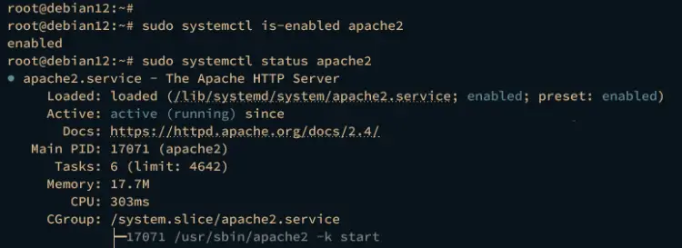 check apache2