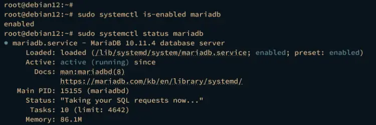 check mariadb