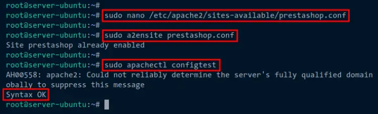configure apache virtual host prestashop