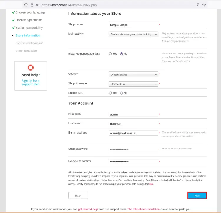 store configurations