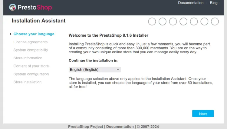 select language
