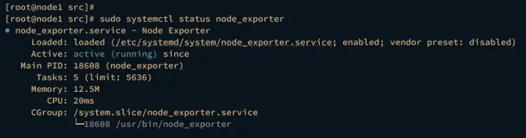 checking node exporter service