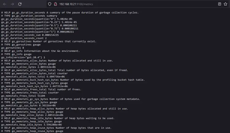 checking node exporter metrics