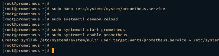 running prometheus in the background as systemd service