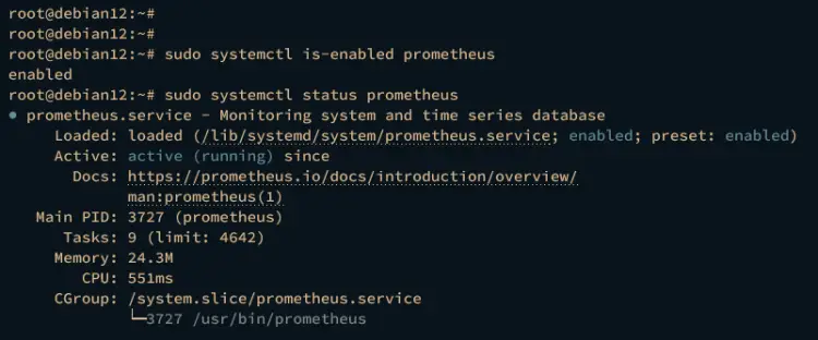 verify prometheus service