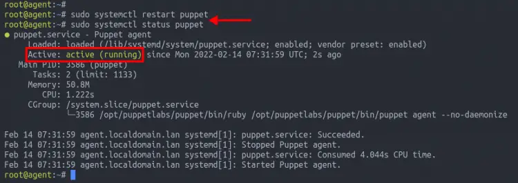 Restart Puppet Agent