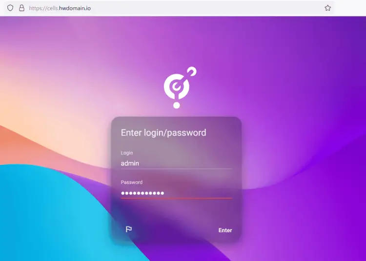 login page