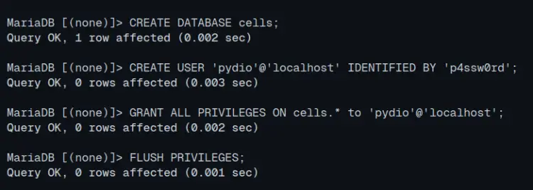 create database