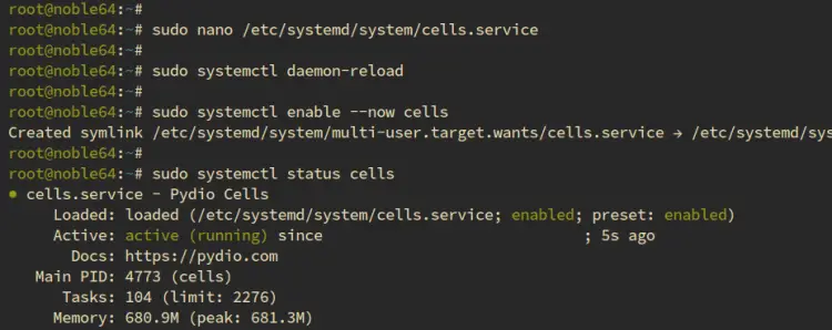 cells as systemd service