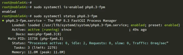 check php-fpm