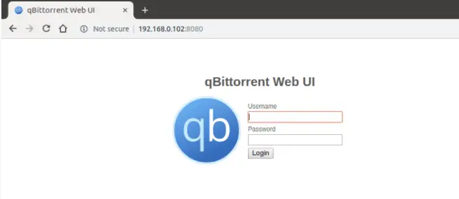Qbittorrent web ui