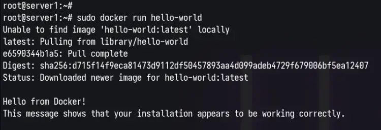 Docker hello world