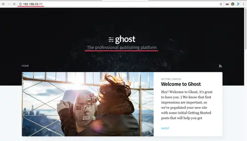 Ghost blog is working