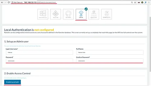 Configure authentication