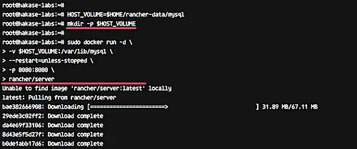 Install rancher docker management software