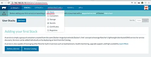 Open Rancher dashboard