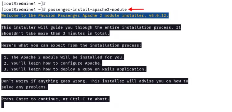 Install Apache Module Phusion Passenger