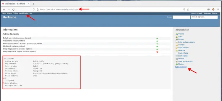 Redmine Details Installation