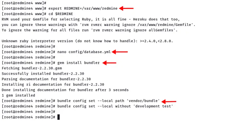Configure Redmine Installation