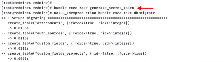 Generate secret token and migrate database