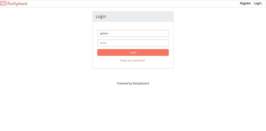 Restyaboard Login Screen