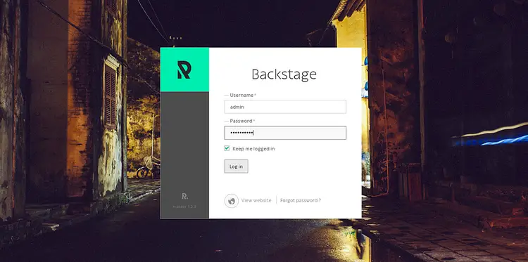 Login to Roadiz