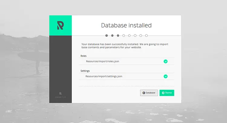 Database installed