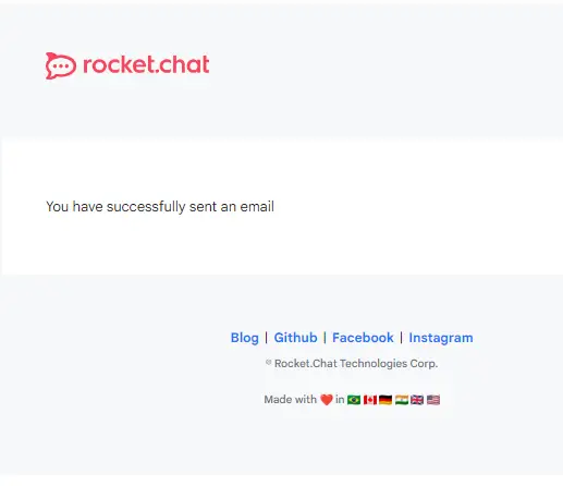 Rocket Chat Test Email