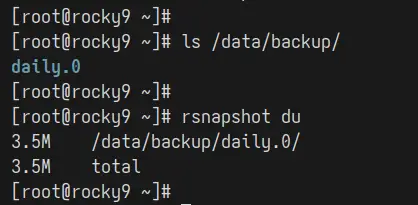 rsnapshot du
