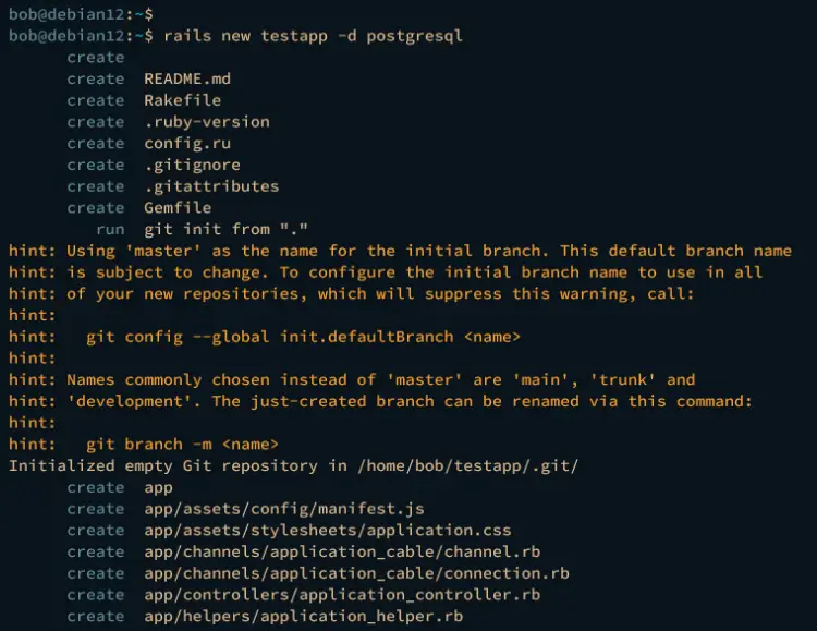 create rails project