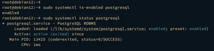 checking postgresql