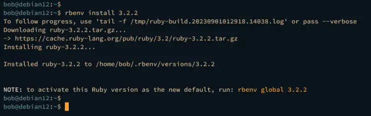 install ruby via rbenv