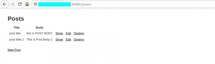 Ruby on Rails Simple CRUD