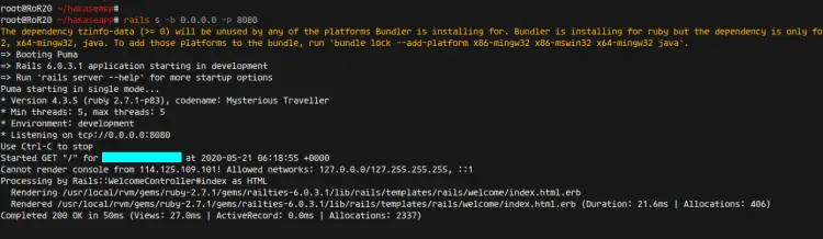 Run Ruby on Rails Project