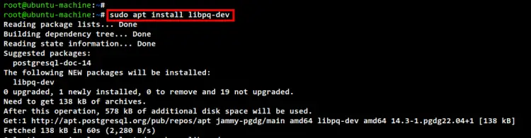 install libpq-dev