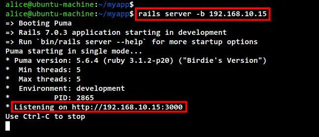 running rails project