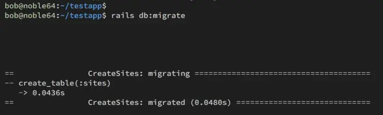 migrating database