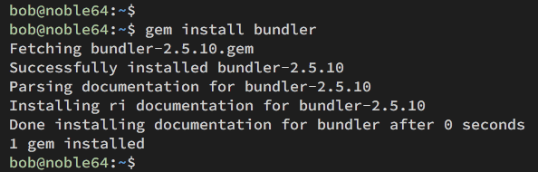 install bundler