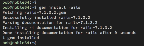install rails