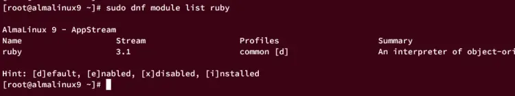 list modules ruby