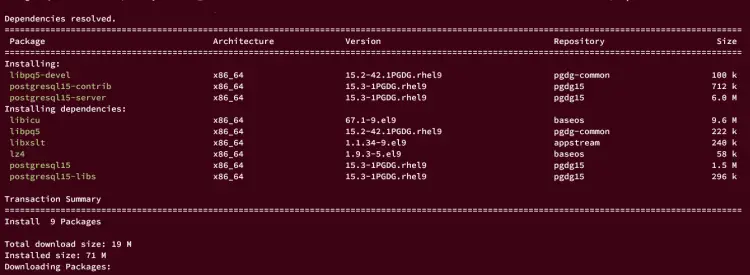 installing postgresql