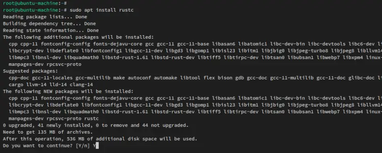 install rust via apt