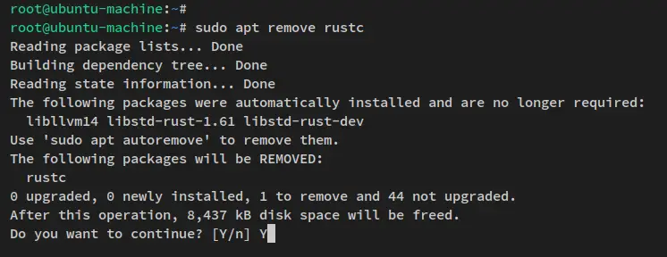 remove Rust