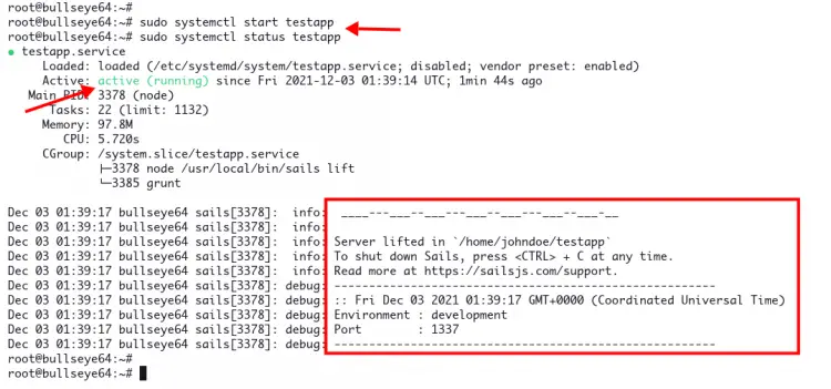 Setup Sails.js as systemd service